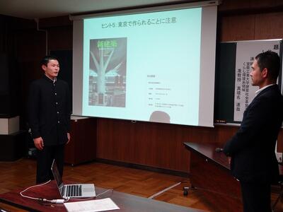 生徒代表のお礼の言葉、建築科2年委員長、鈴木孝徳君